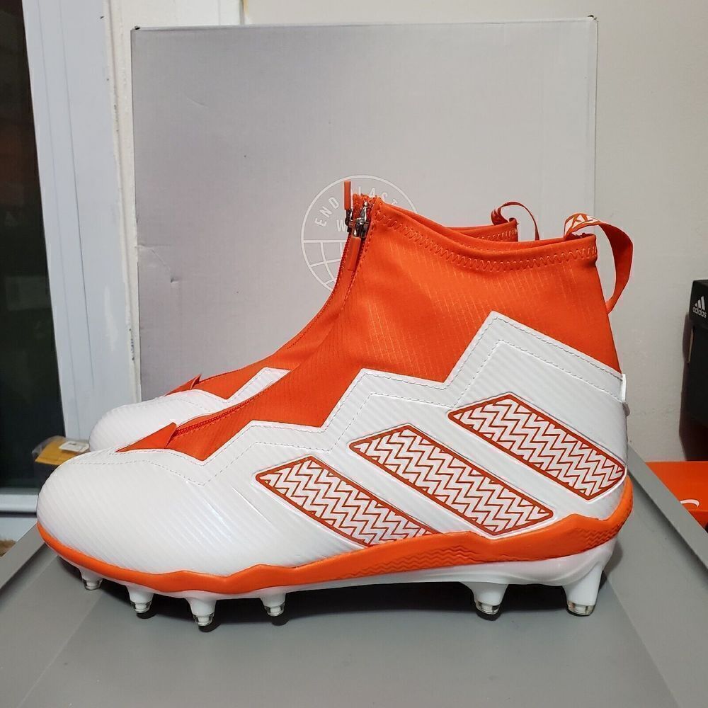 Adidas Nasty 2.0 Mens Size 11 Football Cleats Orange/White GZ9605 New